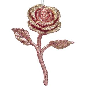 Елочная игрушка Роза - Fastnacht di Magonza 10 см розовая, подвеска Kurts Adler фото 1