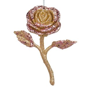 Елочная игрушка Роза - Fastnacht di Magonza 10 см розовое золото, подвеска Kurts Adler фото 1