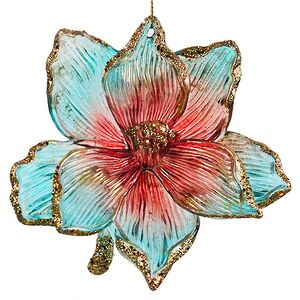Елочная игрушка Пуансеттия Олин - Tropical Romance 10 см Kurts Adler фото 1