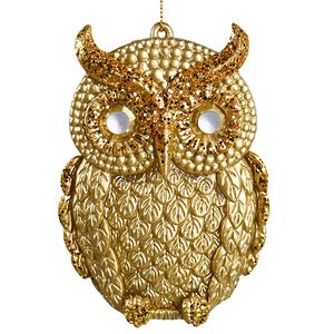 Елочная игрушка Сова Эктелион - Caramel Sunset 11 см Kurts Adler фото 1