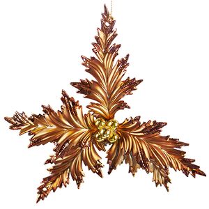 Елочная игрушка Остролист - Caramel Sunset 15 см бронзовый Kurts Adler фото 1
