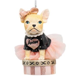 Елочная игрушка Бульдог Бетти 6 см Kurts Adler фото 1