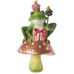 Стеклянная елочная игрушка Королевна Лягушка 10 см, подвеска Kurts Adler фото 2