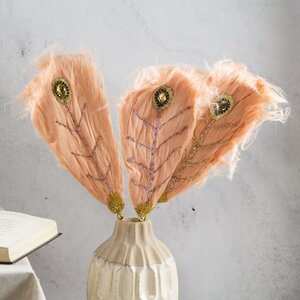 Декоративное Перо птицы южной Пальмиры со стразой 50 см