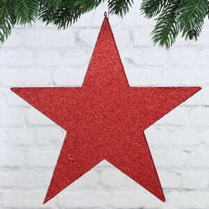 Звезда с блестками 60 см красная, пеноплекс МанузинЪ фото 1