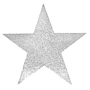 Звезда с блестками 40 см серебряная, пеноплекс