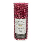 Бусы на елку Бисер 8 мм*10 м малиновая фуксия