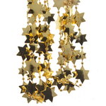 Бусы пластиковые Звезды 270 см золотые