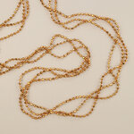 Бусы на елку Алмазная Россыпь 270 см оранжевый шелк, пластиковые