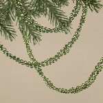 Бусы на елку Алмазная Россыпь 270 см зеленый бархат, пластиковые