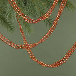 Бусы на елку Алмазная Россыпь 270 см оранжевый осенний, пластиковые