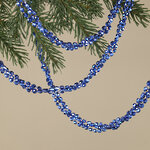Бусы на елку Алмазная Россыпь 270 см синий королевский, пластиковые
