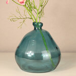 Стеклянная ваза Amaretto 19 см бирюзовая 