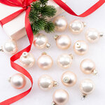 Набор стеклянных шаров 3.5 см перламутровый mix, 16 шт