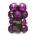 Набор стеклянных шаров 3.5 см royal purple mix, 16 шт