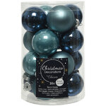 Коллекция стеклянных шаров Blue Lagoon 3.5 см, 16 шт