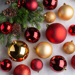 Набор пластиковых шаров Cosmo Золотая Осень, 6-10 см, 26 шт