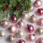 Коллекция пластиковых шаров Gracy - Розовые Облака 6 см, 30 шт