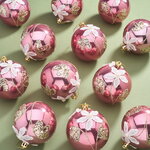 Набор елочных шаров Daisy Glow 8 см, 12 шт, пластик