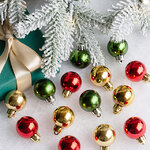 Набор пластиковых шаров Блеск - Канун Рождества 3 см, 14 шт