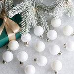 Набор пластиковых шаров Блеск 3 см белый, 14 шт