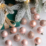 Набор пластиковых шаров Блеск 3 см розовый бутон, 14 шт