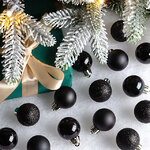 Набор пластиковых шаров Блеск 3 см черный, 14 шт