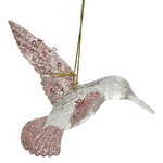 Елочная игрушка Птичка Колибри Pearl Blush 12 см, подвеска