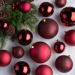 Набор пластиковых шаров Cosmo Бордовый, 6-10 см, 26 шт