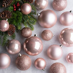 Набор пластиковых шаров Cosmo Розовый Бутон, 6-10 см, 26 шт