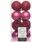 Набор пластиковых шаров Анданте 6 см розовая азалия, 16 шт