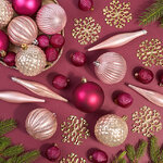 Набор елочных игрушек Glory Brilliance - Royal Berry 46 шт, 8 см, пластик