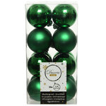 Набор пластиковых шаров Рождественский Зеленый 4 см, 16 шт, mix