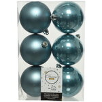 Набор пластиковых шаров Голубой Туман 8 см, 6 шт, mix