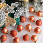 Набор пластиковых шаров Блеск 3 см пряная тыква, 14 шт