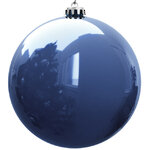 Пластиковый шар 20 см синий бархат глянцевый