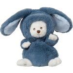 Мягкая игрушка Медвежонок Зигги в синем костюме кролика 15 см, Barbara Bukowski