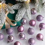 Набор пластиковых шаров Блеск 3 см аметистовый, 14 шт