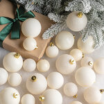 Набор пластиковых шаров Luminous - Молочный, 4-6 см, 30 шт