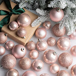 Набор пластиковых шаров Luminous - Розовый Бутон, 4-6 см, 30 шт