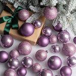 Набор пластиковых шаров Luminous - Светло-лавандовый, 4-6 см, 30 шт