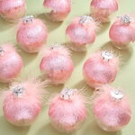 Набор пластиковых шаров Розовый Фламинго 8 см, 12 шт