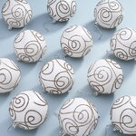 Набор пластиковых шаров Блестящий Пируэт 8 см молочный, 12 шт