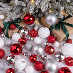 Набор пластиковых шаров Viva Grande: Зимняя ягода 4-8 см, 100 шт