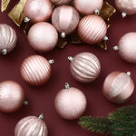 Набор пластиковых шаров Shiny Clouds: Blush pink 8 см, 18 шт