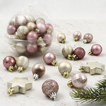 Набор елочных мини-украшений Christmas Gift: Розовые Облака, 30 шт, пластик
