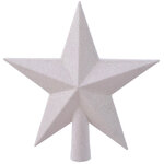 Верхушка Звезда 19 см белая перламутровая