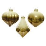 Набор стеклянных елочных игрушек Золотой Эльдорадо 8 см, 12 шт, подвеска