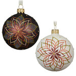 Набор стеклянных шаров Donnas - Бал Цветов 8 см, 6 шт