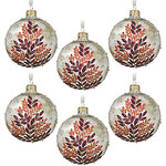 Набор стеклянных шаров Gemano - Таинственный Сад 8 см, 6 шт